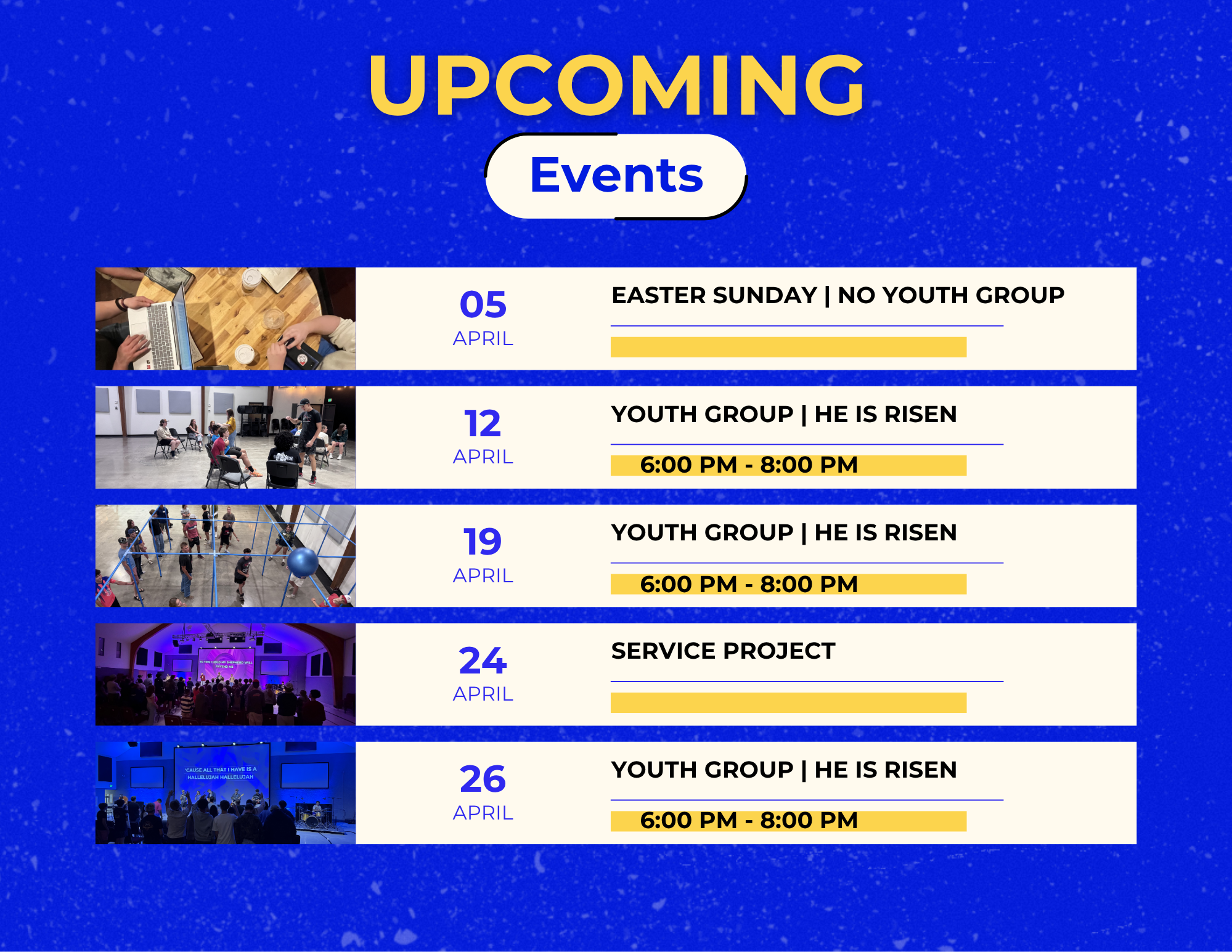 NE Students Monthly Calendar